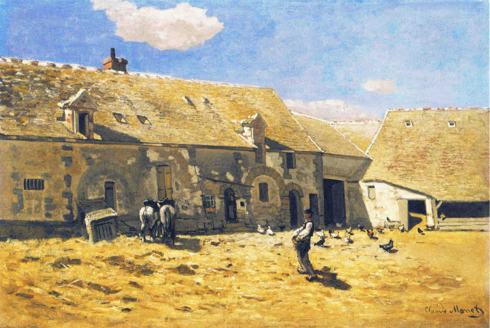 Farmyard at Chailly 1865